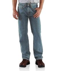 Carhartt men's relaxed straight denim five pocket jean b460 Clearance