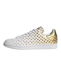 Stan Smith Bianco pois oro di adidas in Metallizzato | Lyst