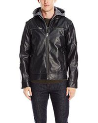 guess men's leather jacket