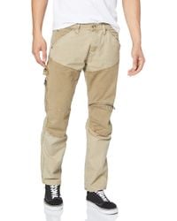 G-Star RAW Denim 5620 G-star Elwood Workwear 3d Zip Straight Trousers in  Natural for Men - Lyst