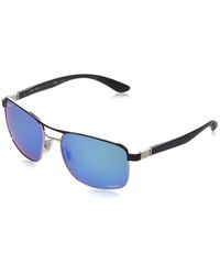 Ray-Ban Rubber Rb3660ch Chromance Metal Square Sunglasses - Lyst