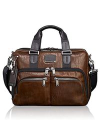 tumi leather bag