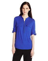 calvin klein blue blouse