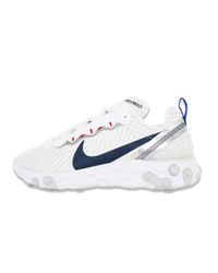 Nike React Element 55 in White Midnight Navy Bright Blue (Blue) for Men -  Lyst