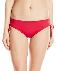 Calvin Klein Red Adjustable Tie Side Bikini Bottom