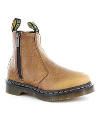 Dr. Martens Leather ''s 2976 W/zips Chelsea Boots in Brown & Tan (Brown) -  Lyst