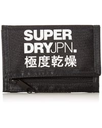 Superdry Tri_fold Polyester Wallet Portemonnee Zwart in het Groen voor  heren | Lyst NL