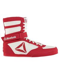Reebok Leather Boot Boxing Shoe In Red For Men Lyst