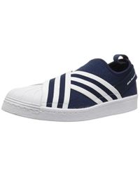 adidas originals superstar slip on men Blue