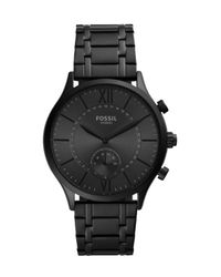Hybrid Montre connectée Fenmore avec Bracelet en Acier Inoxydable Noir pour  BQT1103 Fossil pour homme en coloris Noir - Lyst