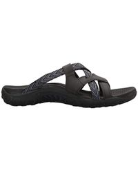 Skechers Reggae-Soundproof-Thong Slide Multi-strap Sandal in Black - Lyst