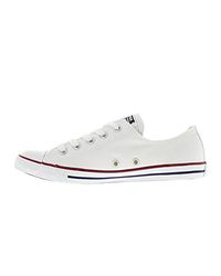 womens converse white all star dainty canvas trainers