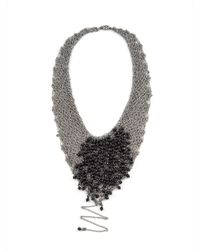 Jean-Francois Mimilla | Multicolor Steel Knit Necklace With Bead Detailing | Lyst
