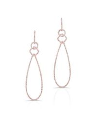 Anne Sisteron - Metallic 14kt Rose Gold Diamond Open Pear Link Drop Earrings - Lyst