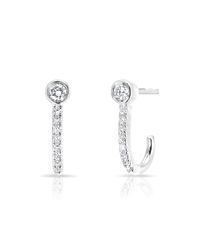 Anne Sisteron - Metallic 14kt White Gold Diamond Hook Stud Earrings - Lyst
