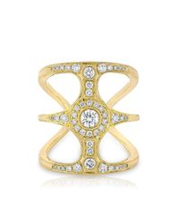 Anne Sisteron - Metallic 14kt Yellow Gold Diamond Ophelia Ring - Lyst