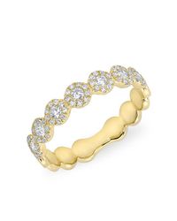 Anne Sisteron - Metallic 14kt Yellow Gold Lauren Half Diamond Ring - Lyst