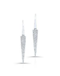Anne Sisteron - 14kt White Gold Diamond Dagger Drop Earrings - Lyst