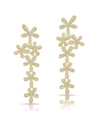 Anne Sisteron - Metallic 14kt Yellow Gold Diamond Wildflower Earrings - Lyst