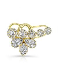 Anne Sisteron | Metallic 18kt Yellow Gold Diamond Carrie Ear Cuff | Lyst