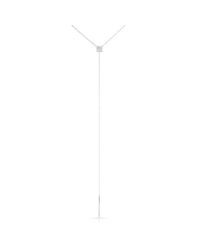 Anne Sisteron | Metallic 14kt White Gold Diamond Square Lariat Necklace | Lyst