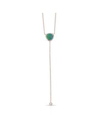Anne Sisteron | Metallic 14kt Rose Gold Diamond Opal Lariat Flirt Lariat Necklace | Lyst