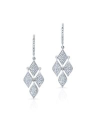 Anne Sisteron | Metallic 14kt White Gold Diamond Mini Marquis Earrings | Lyst