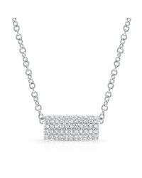 Anne Sisteron | Metallic 14kt White Gold Diamond Muffy Necklace | Lyst