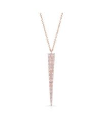 Anne Sisteron | Metallic 14kt Rose Gold Diamond Long Triangle Necklace | Lyst