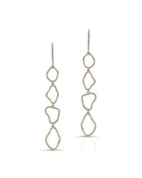 Anne Sisteron | Metallic 14kt Yellow Gold Diamond Organic Open Drop Earrings | Lyst