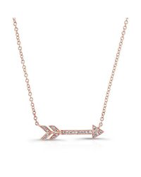 Anne Sisteron - Multicolor 14kt Rose Gold Diamond Arrow Necklace - Lyst