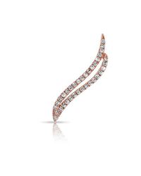 Anne Sisteron | Metallic 14kt Rose Gold Diamond Flame Ear Climber | Lyst