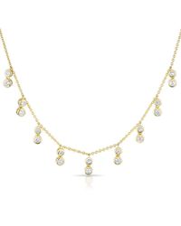 Anne Sisteron - Metallic 14kt Yellow Gold Diamond Bezel Drops Maisie Necklace - Lyst
