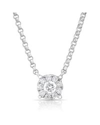 Anne Sisteron - Metallic 14kt White Gold Diamond Round Necklace - Lyst