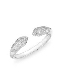 Anne Sisteron - Metallic 14kt White Gold Diamond Pyramid Horn Ring - Lyst