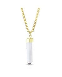 Anne Sisteron - Metallic 18kt Yellow Gold Crystal Pendant Necklace - Lyst