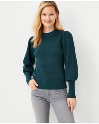 ann taylor puff sleeve sweater