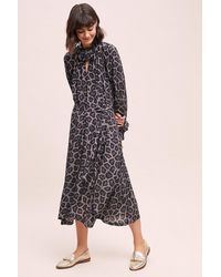 anthropologie leopard print dress