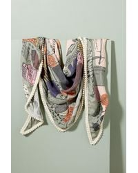 Anthropologie Synthetic Pom Amsterdam City Print Scarf in Green - Lyst