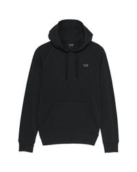 EA7 Black Ea7 New Badge Overhead Loopback Hood for men