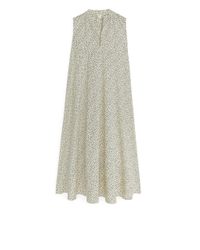 arket shirred voile dress
