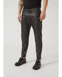 armani leather pants