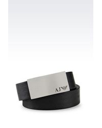 Armani Jeans | Black Leather Belt for Men | Lyst