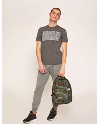 emporio armani black & blue geo camo backpack