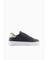 ARMANI EXCHANGE Sneakers With Logo Lettering in Black Lyst