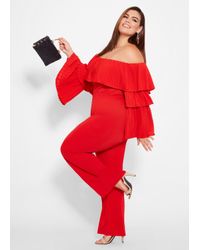 ashley stewart red jumpsuit