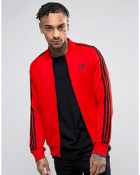 adidas jacket mens red
