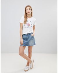 hollister jean skirt
