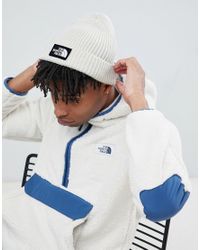 north face beanie white