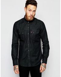 levi's slim fit denim shirt